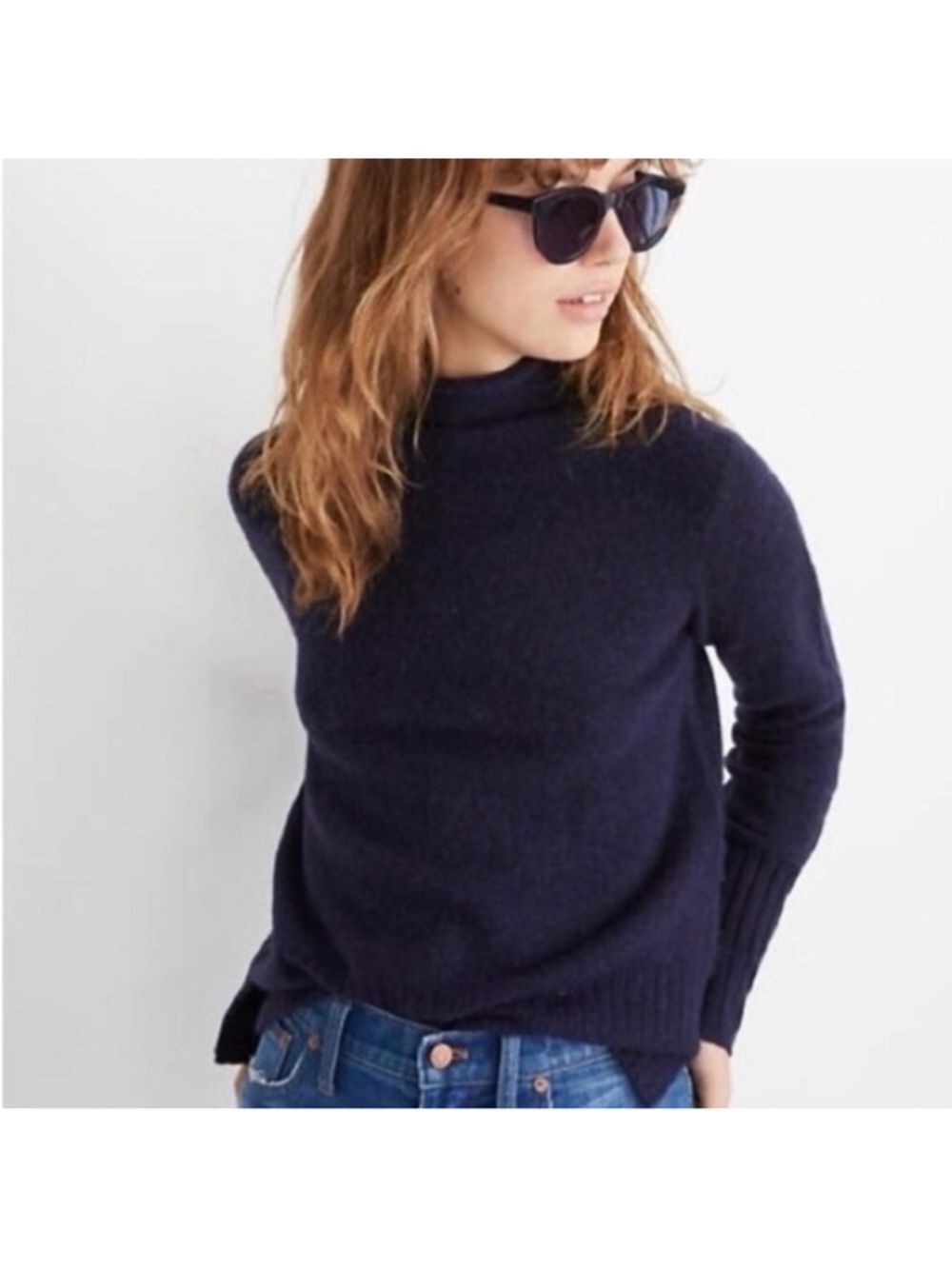 MADEWELL Alpaca Merino Wool Inland Turtleneck Sweater in Coziest Yarn XS